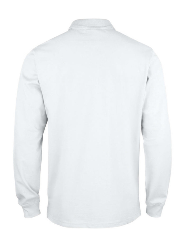 Poloshirt Langarm Lincoln Weiss